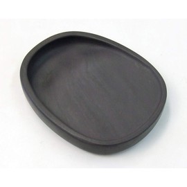 硯石 端渓硯 新坑仔岩 蛋型淌池硯 4吋 （100×80×15mm）