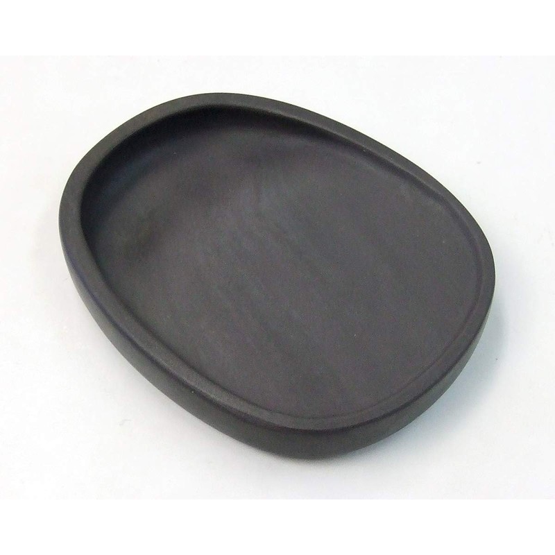 硯石 端渓硯 新坑仔岩 蛋型淌池硯 4吋 （100×80×15mm）
