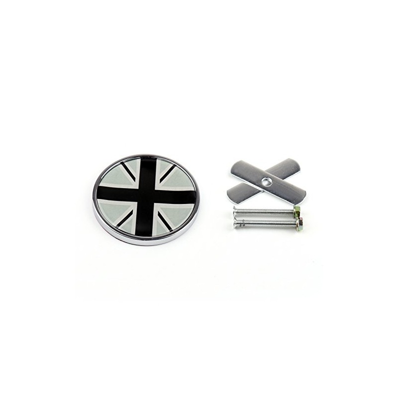 Topteng Front Grill Badge w/Holder Union Jack UK Flag for