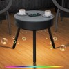 Smart Round Side Table with Charging and Smart Round Coffee