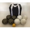 BuyBocceBalls Unique Bocce Sets - 107mm with Brown and White