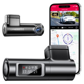 LINGDU 4K Dash Cam Front, WiFi Dash Camera for Cars, Built-in GPS, Car Camera with 0.96 Inch Mini Screen Parking Monitor, Super Night Vision, 170° Wide Angle, App Control, G-Sensor (D500)