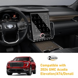 Moonlinks 2PCS Tempered Glass Screen Protector 15" Compatible with 2024 2025 GMC Acadia (Elevation/AT4/Denali) 15Inch 9H Hardness Navigation Touchscreen Protector for 2024 Acadia