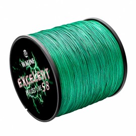 Waline Super Strong 8 Strands Braided Fishing Line 300m 500m PE Fishing Line Multifilament 20lb 30lb 40lb 50lb 60lb 80lb Sea Fishing Braid Line (Moss Green, 60lb/0.37mm/ 500m(547yds))