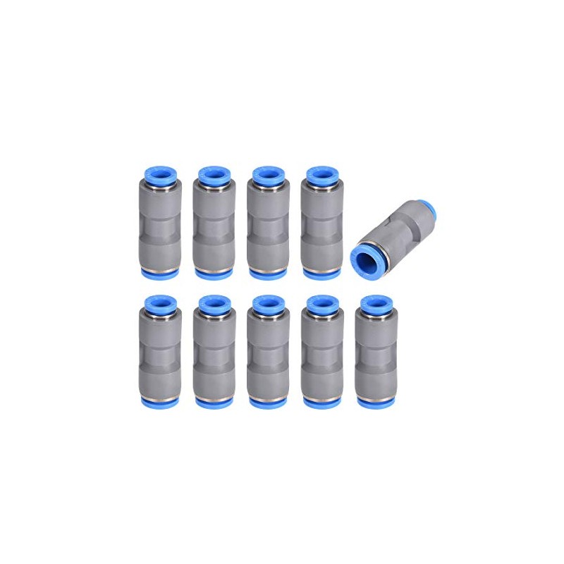 sourcing map Straight Push to Connector Reducer Fitting 10mm to