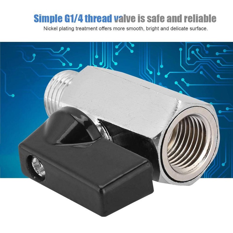 Tonysa G1/4 Female Thread Valve, Brass Water Cooling Valve, Computer