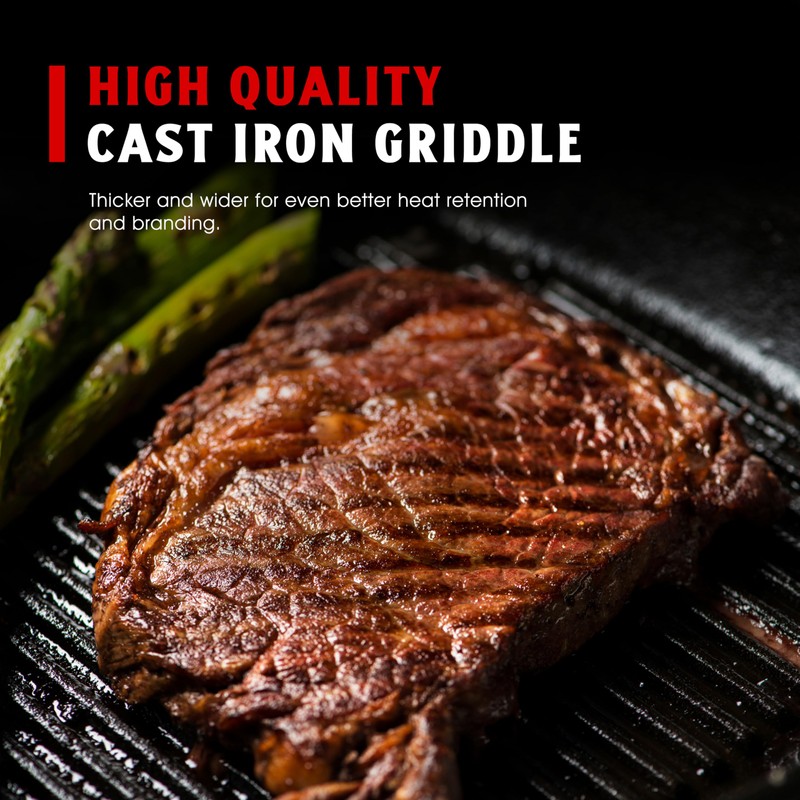 Craycort Cast Iron Griddle Hotplate Insert, Fits 22.5" Grills, Pre-Seasoned