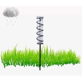 WOOPTOR Rain Gauge, Outdoor Glass Rain Gauge Metal Frame, Detachable Rain Guage for Garden, Yard, Deck, Lawn, Landscape, pond, farmland