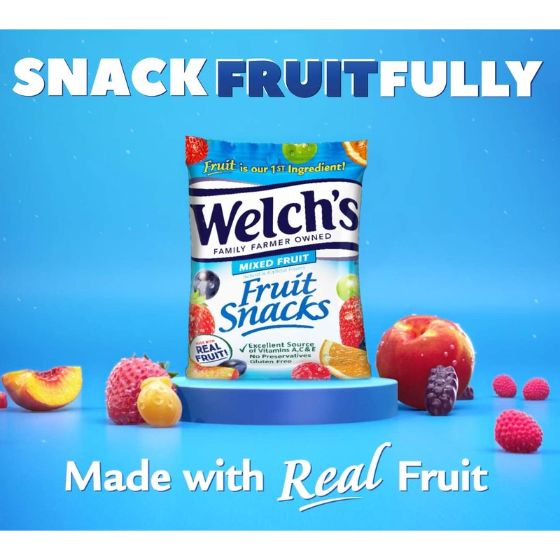 Welch's Fruit Snacks, Bulk Variety Pack with Mixed Fruit, Superfruit