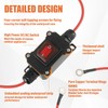 JAMHER DC 12V-24V Waterproof Inline Switch IP65 DPST Dual Side