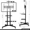 Yaheetech Adjustable Mobile TV Stand Rolling TV Cart Mount Universal