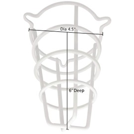 Happy Tree (4 Pack) White Fire Sprinkler Head Guard Cover for Both 1/2" & 3/4" Sprinkler Head 6" Deep Cage