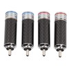4Pcs RCA Sound Plug Carbon Fiber Chrome 8mm Wire Diameter