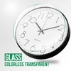 bakbrand Wall Clock Non-Ticking Silent Modern Simple Style Round Decor