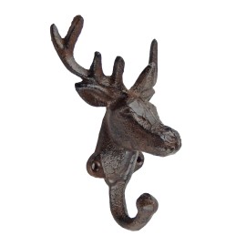 Unbranded Deer Antler Cast Iron Wall Hook Key Towel Coat Hanger Rustic Cabin & Lodge Decor