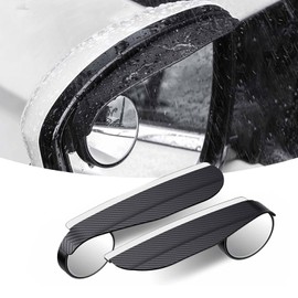 UGSHY Pack-2 Car Rearview Mirror Rain Eyebrows, Durable Reversing Mirror, Blind Spot Mirror, Universal Auxiliary Mirror Replacements, for Most Cars, Trucks and Vans (Carbon Fiber Black)