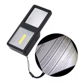 Magnifier Lupa Bolsillo 3x Luz Led Lectura Joyeria Portatil Lampara Mi