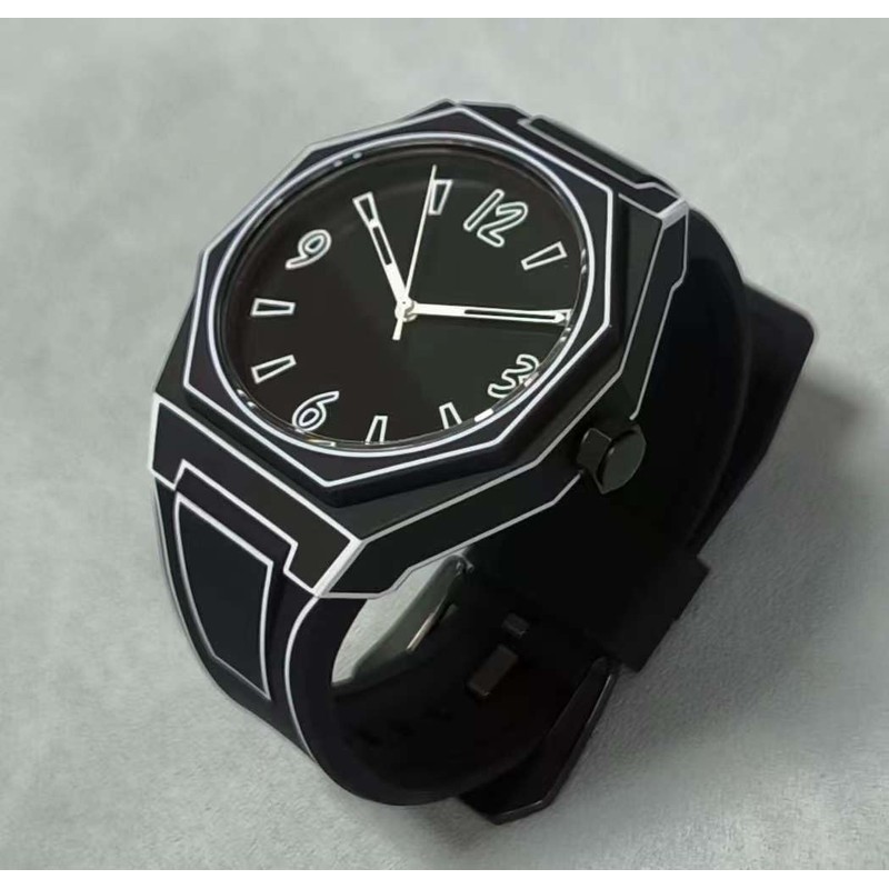 ERNIE KLEIN Men's Cartoon Watch, cartoon-black