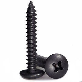 LUPANTER #8 x 1-1/4" Wood Screw 100Pcs Truss Head Phillips 18-8 (304) Stainless Steel Fast Self Tapping Screws Black Oxide…