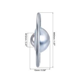 sourcing map Ball Transfer Bearing Unit 12mm 17Lbs Carbon Steel Flange-mount Type for Transmission Pack of 4