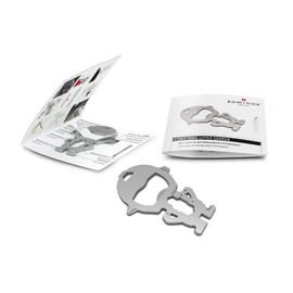 Gift Item: Rominox Key Tools, Various Designs, Key Tool / Key Fob, Stainless Steel Multitool, Includes Functional Description, Multifunctional Tool for Travelling or Holidays