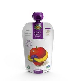 Love Child Organics Superblends Apples, Bananas + Blueberries Puree, 4 oz