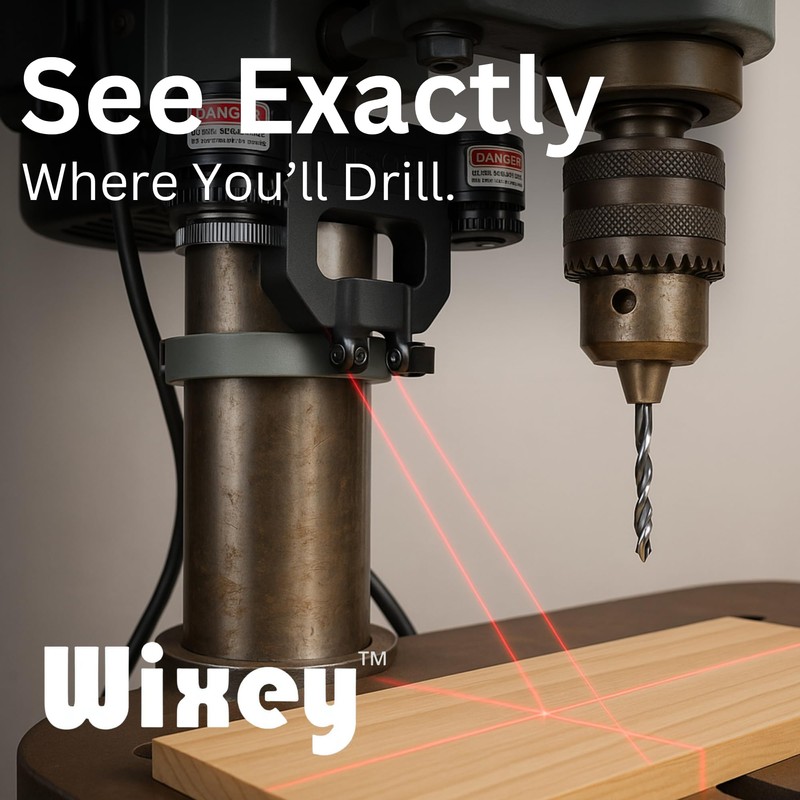 Wixey WL133 Drill Press Laser Crosshair – Long-Lasting Easy-Use Portable