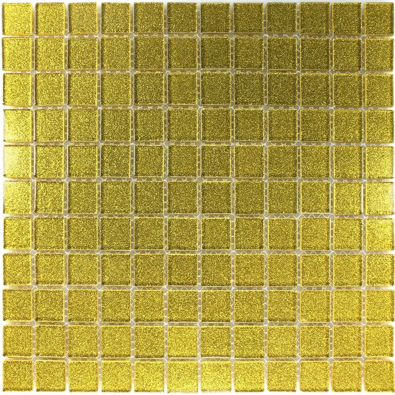 Glass Mosaic Tiles Wichita Gold Glitter