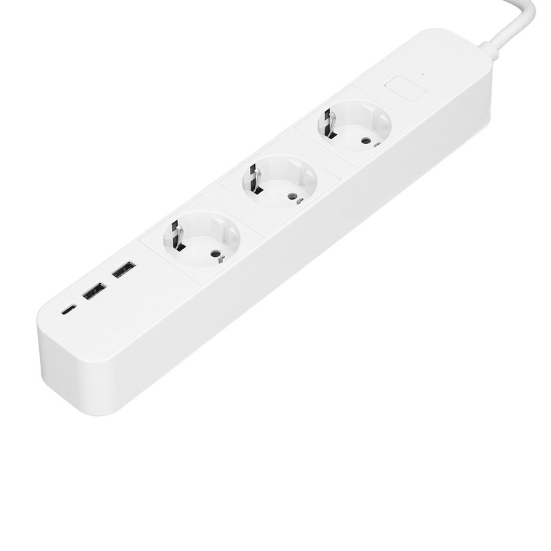 Smart Power Strip 3 Outlets 2 USB Ports 1 Type
