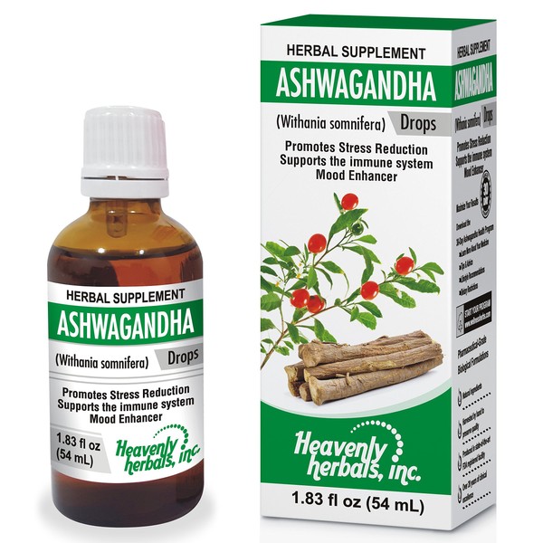 Ashwagandha Drops – All Natural Herbal Supplement Drops | Liquid Extract to Promote Stress Reduction, Support Mood & Immune System | Ancient Ayurvedic Remedy – 1.83 fl. oz - Alcohol Free