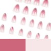 24 Piezas de Uñas Postizas a Presión, Uñas Falsas Cuadradas
