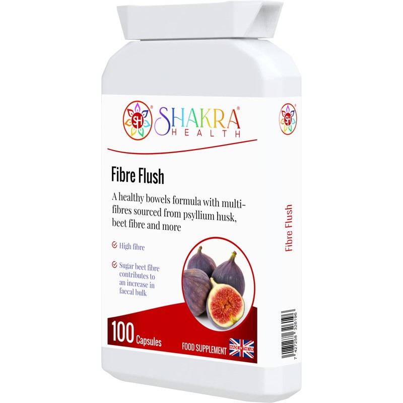 Fibre Flush 100 Capsules to Cleanse The Gut, Increase Stool