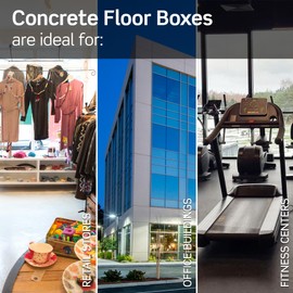 Leviton 2-Gang Concrete Floor Box System, FBBOX-GY, Gray