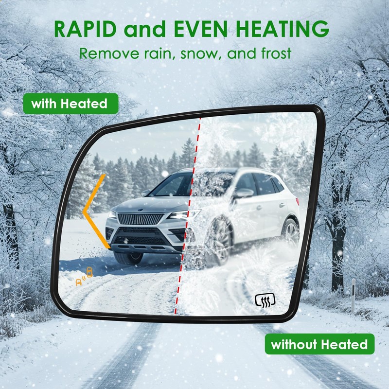 Driver Side Replacement Mirror Glass - Compatible with Toyota Vehicles