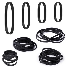 Elastic Bands Heavy Duty 80Pcs Thick rubber bands Natural Strong Money Elastic Bands Wide Rubber Band Stationary Stretchable Bands for Home School Office Workshop Accessories,Black（4Sizes）