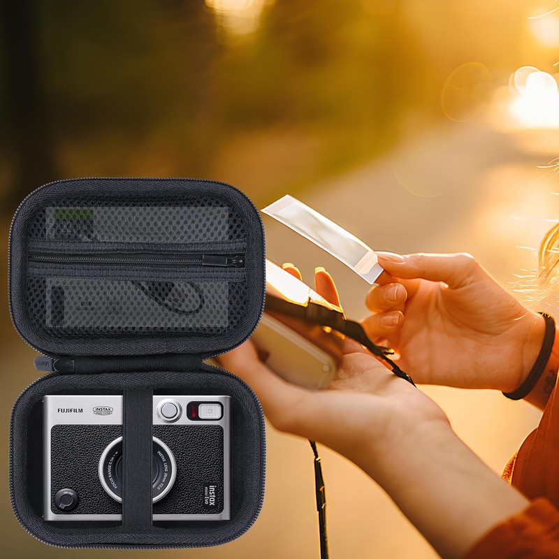 Lebakort Hard Case for INSTAX Mini Evo Instant Camera Brown