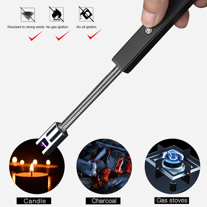 Portable USB Charging Hose Arc BBQ Lighter Elbow Pulse Outdoor