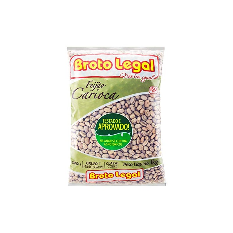 Broto Legal Feijao Carioca 1kg | Pinto Beans 35oz (PACK