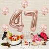 Rose Gold 47 Birthday Decorations - 40 Inch Number 47