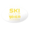 CafePress Skier Ski Team Skiing Beer Lover Drinking Sticker Oval
