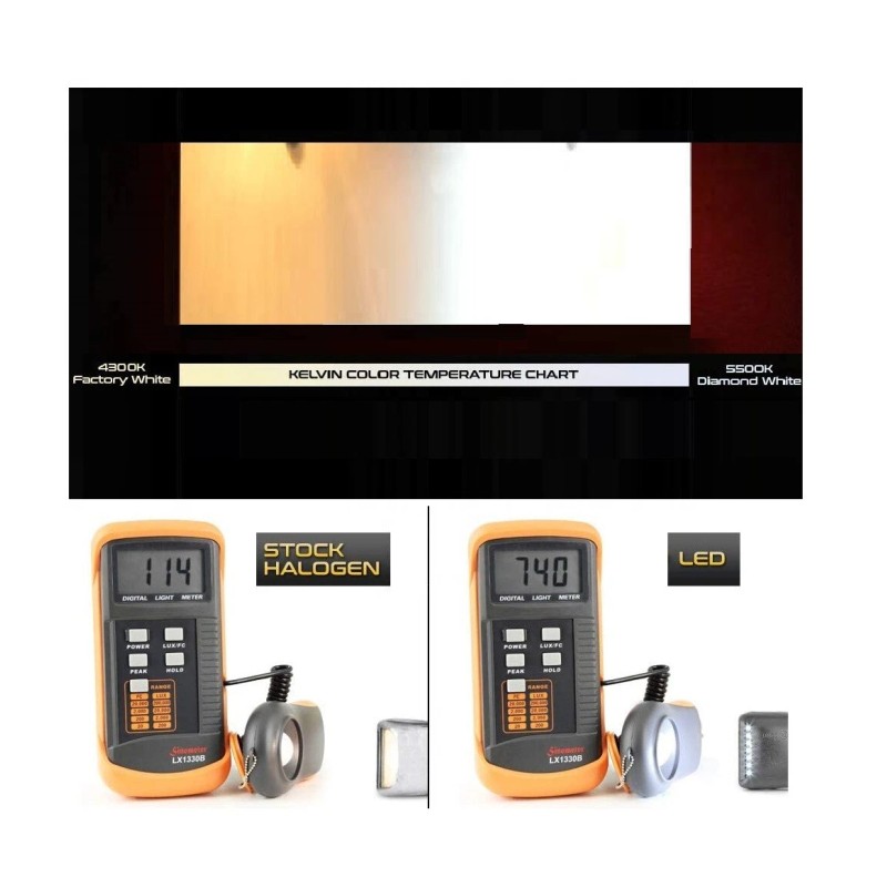 avec LED White License Plate Lights For Chevy Silverado GMC