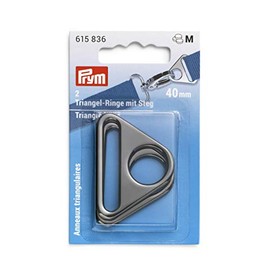 Prym 615836 Bridge 40 mm Gunmetal Triangle Rings, Zinc Alloy, PRYM_615836-1