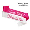 LXYXUUN 7 Pack Bachelorette Sashes Hot Pink, 1 White Bride