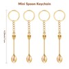 4PCS Mini Spoon Keychain Metal Tiny Spoons Small Spoons for