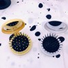 Cepillo de Pelo Plegable con Espejo, Mini Cepillo de Bolsillo