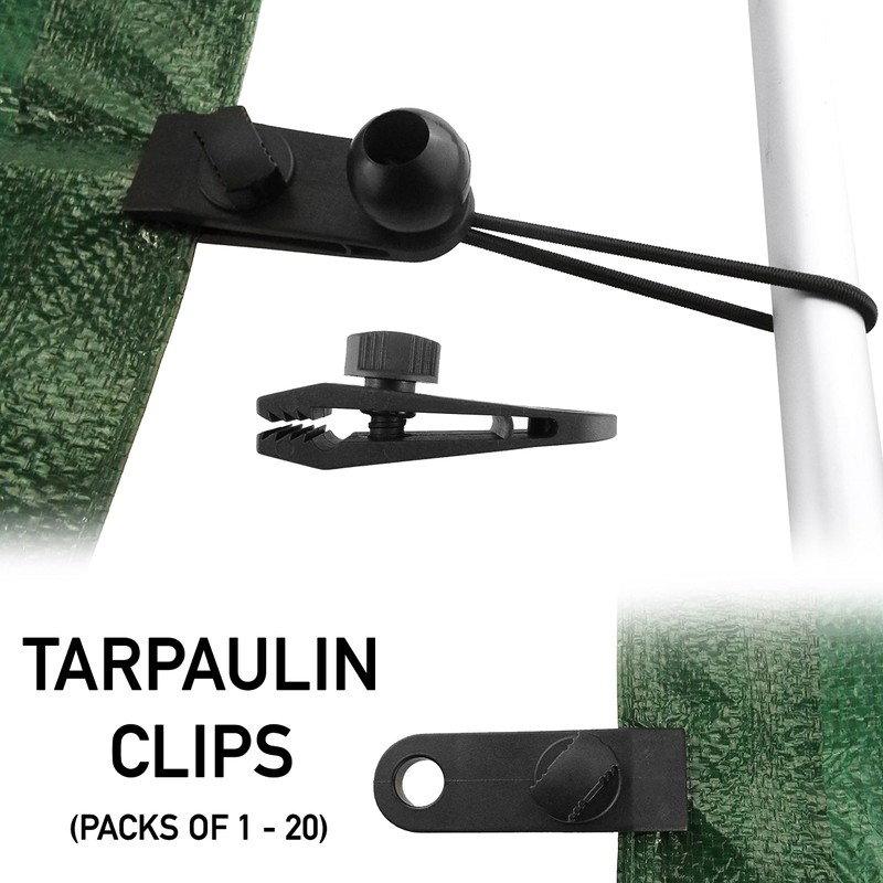 pack of 10 tarpaulin clamps/clips screw down holders replacement eyelets