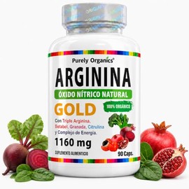Arginina Gold  Pre Entreno y Óxido Nítrico  3 Tipos de Arginina L-Arginina Base, AAKG y HCL  Citrulina, Betabel y Nitritos Naturales  Pre Workout sin 