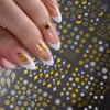 30 Sheets Gold Nail Stickers Decals Gold Star Line Nail