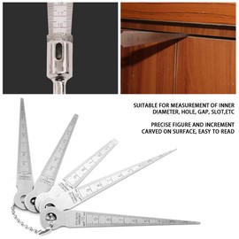 Taper Gage Set 10mm Stainless Steel Taper Welding Gauge Gage Test Hole Inspection Tool Rulers for Cylindrical Bores Measurement