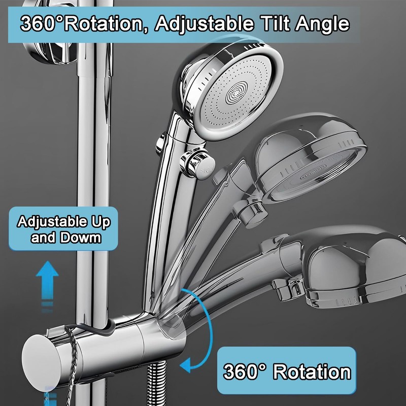 Hand Shower Holder 18-25 mm Adjustable Diameter Shower Holder for